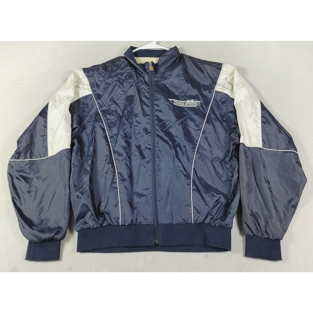 Vintage Ellesse Track Jacket Mens Large Blue Tennis Spirits Full Zip Athleisure